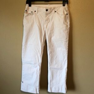 Silver Capri Crop stretch Jeans